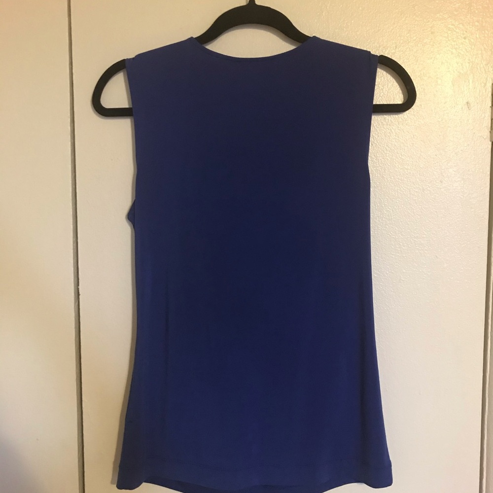 Blue Ruffle Front Top - Picture 3 of 3